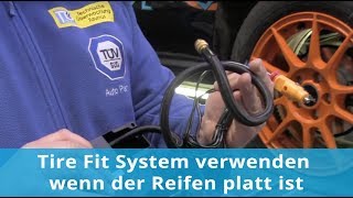 Tire Fit System verwenden wenn der Reifen platt ist [upl. by Rehc]