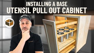 Installing a Base Utensil Pull Out Cabinet  RTA Cabinet Assembly [upl. by Attenhoj]