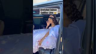 Quince leaving in style Stretched Cadillac Limo 😎 quinceanera style shorts trending yt wow [upl. by Benilda412]