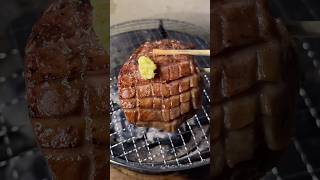 순혈 와규 우설 ASMR 和牛 うつ Wagyu beef tongue BBQ asmr shortvideo 구독 [upl. by Herbst]