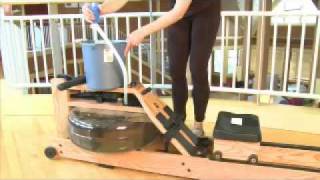 How to Row with WaterCoach  Adding Water and Chlorine Tablet to the WaterRower Tank [upl. by Sacken]