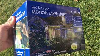 Kshioe Red and Green Motion Laser Garden Light Review [upl. by Edwin]