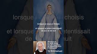 1Mn Message du 25 Septembre 2023 apparition de la vierge Marie à Medjugorje [upl. by Oalsinatse]