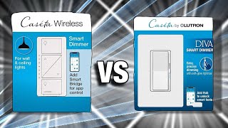 Lutron Caseta Dimmer vs Lutron Caseta quotDivaquot Dimmer Quick Comparison [upl. by Ahtanamas]