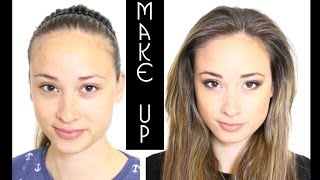 Makeup Tutorial  natürlich  AMU  Smokey Eyes  Sleek Palette  einfache Schmink Anleitung [upl. by Tasiana]