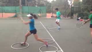 workout for neutral and open stance tennis forehand and backhand [upl. by Ydda]