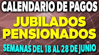 Calendario de PAGOS Jubilados y Pensionados Semanas del 18 al 28 de Junio ✅ [upl. by Aneen]