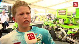 Motorcrosser Sem de Lange mét gekneusde knie elfde [upl. by Aehtorod]