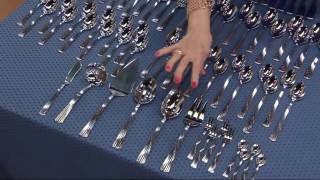 Reed amp Barton 1810 Stainless Steel 86Piece Service for 12 Flatware Set on QVC [upl. by Stig]