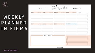 HOW TO CREATE WEEKLY PLANNER A4 PDF FORMAT IN FIGMA FOR SELLING IN ETSY [upl. by Reedy]