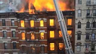 HD Video of Fire and Major building collapse 2nd Ave amp 7th Street NYC  March 26 2015 [upl. by Boorman597]