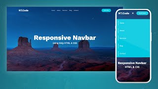 Responsive Navbar Using HTML amp CSS  Step By Step Tutorial [upl. by Roberto189]