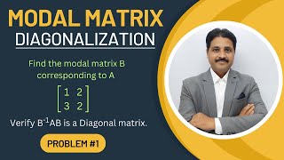 MODAL MATRIX  DIAGONALIZATION OF MATRIX SOLVED PROBLEM 1 TIKLESACADEMY [upl. by Glyn]