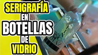 COMO IMPRIMIR BOTELLAS DE VIDRIO  TINTA POLICAT  COMO IMPRIMIR VASOS CON SERIGRAFIA  SERIGRAFIA [upl. by Shannen]