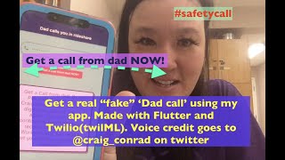 safetycall demo of Flutter app outbound caller using Twilio twilML [upl. by Akinom]