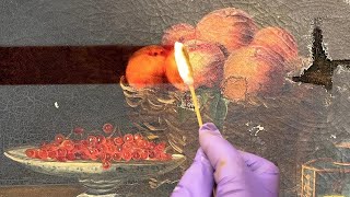 How A Damaged Old Oil Painting Is Professionally Restored [upl. by Noraf]