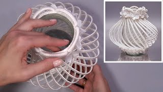 DIY💖Никогда не выбрасываю стеклянные банки и бутылочки от йогурта😊Я делаю из них эксклюзивные вазы [upl. by Eniffit188]