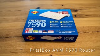 Only Unboxing  FritzBox AVM 7590 WiFi DSL Router FirewallNAT Server DynDNS UPnP Timelapse rec [upl. by Nrehtac]