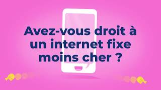 Offre internet sociale  un tarif avantageux pour l’internet fixe [upl. by Pell531]