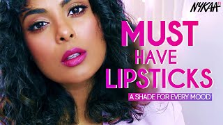 9 Lipsticks For Indian Skin Tone To Suit All Moods Ft Jovita George  Lipsticks Day Special  Nykaa [upl. by Nahsab450]