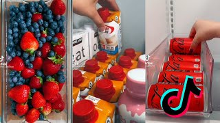 15 Minutes of restocking fridge asmr🌠Tiktok Compilation6🍨🍨 [upl. by Anilat]