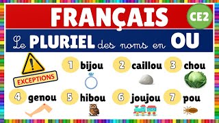 Le pluriel des noms en OU eme français grammaire [upl. by Eerbua]