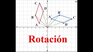 Rotación Geométrica Con regla y transportador [upl. by Atyekram394]