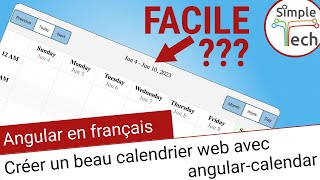 Coder un calendrier avec angularcalendar Facile ou pas [upl. by Epolenep336]