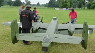 GIANT 133 SCALE RC B25 MITCHELL 2 X 400 cc MOKI 5 CYL WESTON PARK 2014  LEGENDARY FIGHTERS  2 [upl. by Nyvlem]