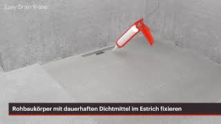 Einbau einer Duschrinne – Easy Drain Rline Deutsch [upl. by Cari843]