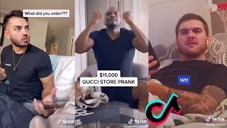 Spending 11000 on a GUCCI Bag Prank on Husband Tiktok Compilation Voicemail Prank Reaction [upl. by Areehs]