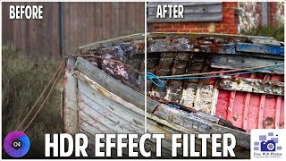 ON1 Photo Raw HDR Effects Filter Tutorial  Make an HDR image with 1 photo [upl. by Alihs]