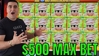 500 Max Bet LANDS On EPIC JACKPOT On Mu Mommy Slot [upl. by Anayeek]