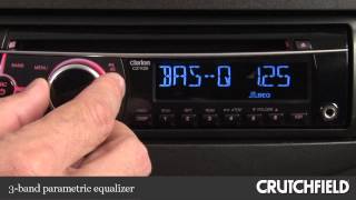 Clarion CZ102 CD Receiver Display and Controls Demo  Crutchfield Video [upl. by Leicam]