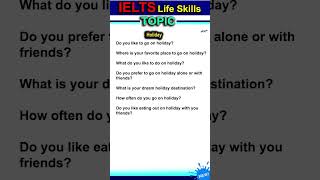 Holiday  IELTS Life Skills A1 2024 [upl. by Eskil]