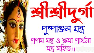 Durga pushpanjali mantraDurga anjali mantra in bengali with Durgapushpanjalimantrainbengali [upl. by Yud]