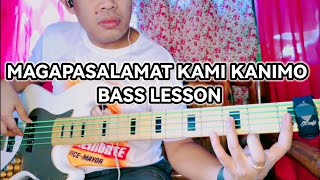 MAGAPASALAMAT KAMI KANIMO BASS LESSON [upl. by Rao]