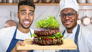 Cooking Burgers With Wrong Ingredients Vs Deji [upl. by Tildi]