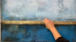 Effektvolle Abstrakte Acrylmatechniken  große Leinwand  Schichtungen  Struktur [upl. by Ryhpez]