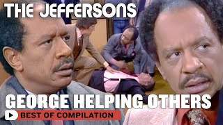 Top 5 Moments George Lent A Helping Hand ft Sherman Hemsley  The Jeffersons [upl. by Artus448]