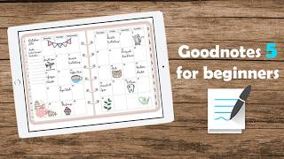 Using Goodnotes 5 digital planner for beginners [upl. by Anelrats]