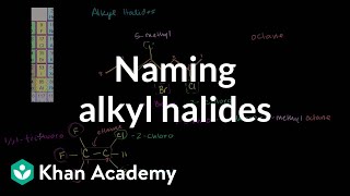 Naming alkyl halides  Substitution and elimination reactions  Organic chemistry  Khan Academy [upl. by Ardnazxela891]