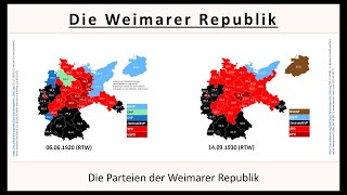 Parteien der Weimarer Republik KPD  SPD  DDP  Zentrum  DVP  DNVP  NSDAP [upl. by Tamara311]