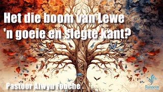 Het die boom van Lewe n goeie en slegte kant  Pastoor Alwyn Fouche [upl. by Yraunaj126]