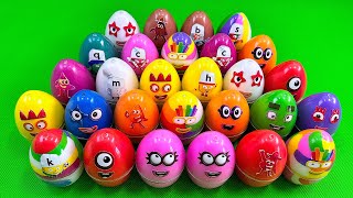 Rainbows Eggs 🌈 Cleaning Numberblocks Dinosaur Eggs with Rainbow SLIME Colorful Satisfying ASMR [upl. by Etnom]