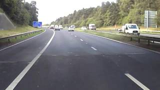 A1M Crash near Durham Dash Cam [upl. by Alegnat]