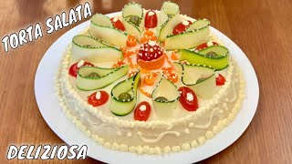 SORPRENDI I TUOI OSPITI CON QUESTA TORTA SALATA 🔝 il segreto sta nel suo delizioso ripieno [upl. by Ignatzia]