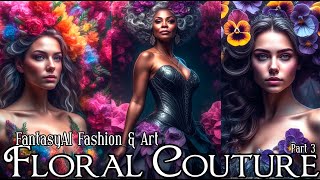 Floral Couture Gowns Pt 3  AI Art amp Fashion [upl. by Haliak956]