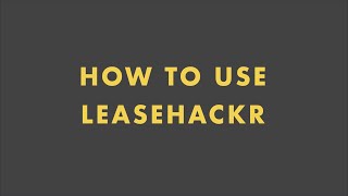 How to Use Leasehackr [upl. by Sellig262]