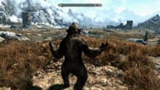 Werebear transformation in Skyrim [upl. by Celinka]